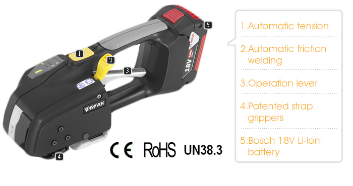 máy đóng đai nhựa dùng pin