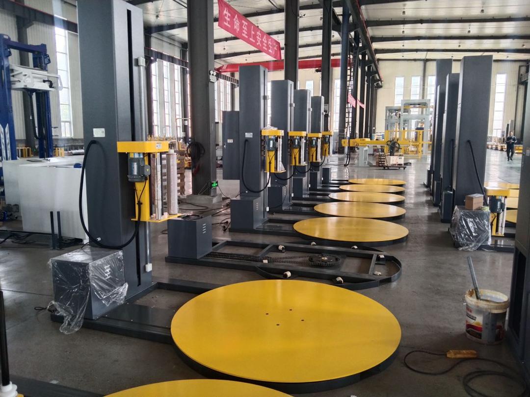 giá máy quấn màng co pallet