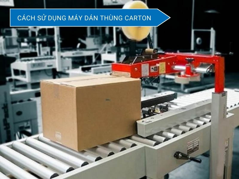 máy dán thùng carton bán tự động